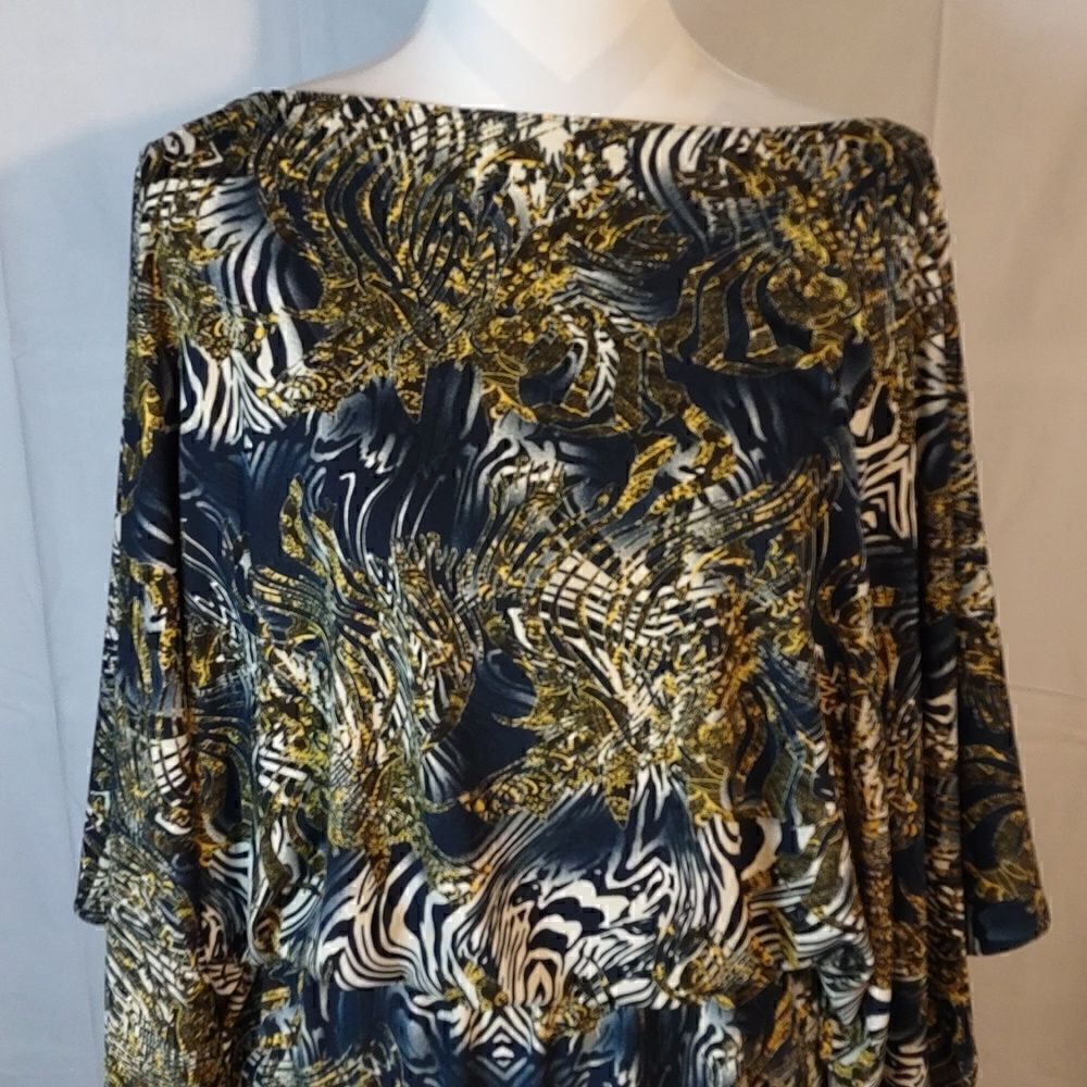 Abstract Animal Print Mini Dress/Cover-up - Picture 2 of 5